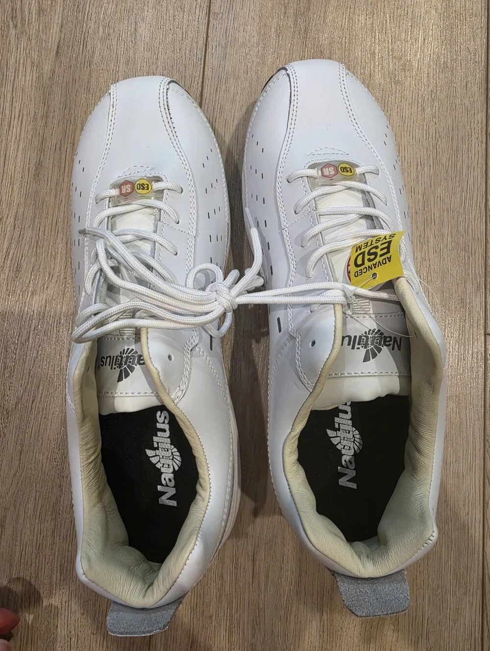 Nautilus N4041W Men's White ESD Slip Resistant Safety Work Shoes Wide Size 13W